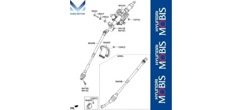 MOBIS STEERING COLUMN SHAFT HYUNDAI GENESIS G80 2016-20